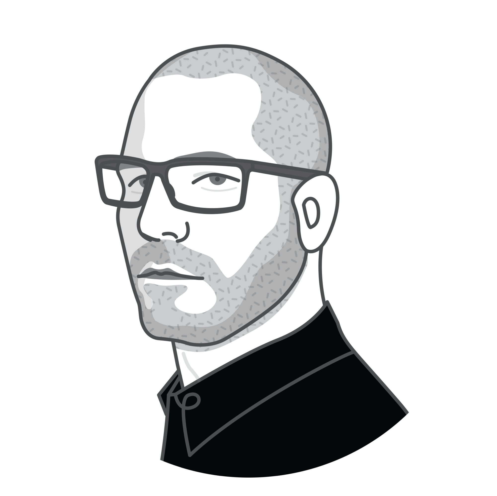 Illustrated portrait of Ed Pires